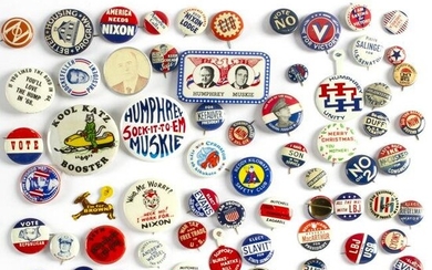 65 Vintage Varied Subject Buttons