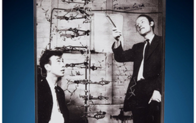 James Watson & Francis Crick with a "DNA"...