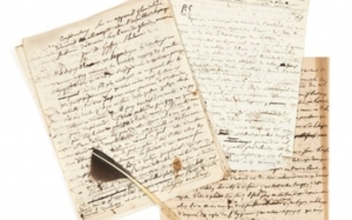 ÉTIENNE GEOFFROY SAINT-HILAIRE (1772-1844) Réunion de 17 manuscrits autographes