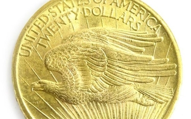 A 1925 American gold 20 dollar coin