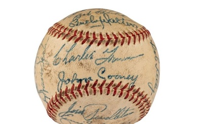A 1953 Milwaukee Braves Team Signed Autograph Baseball
