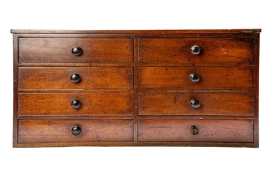 A 19th century mahogany table or collector's cabinet.