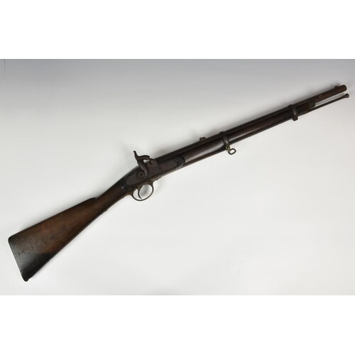 A .577 Volunteer Enfield 2 Band Percussion rifle by Hollis &...