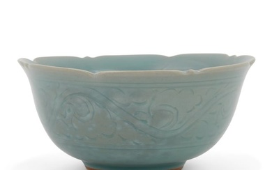 A Chinese porcelain bowl with lotus pattern