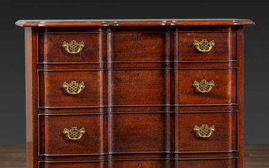 A Chippendale Style Mahogany Block-Front Chest of Drawers