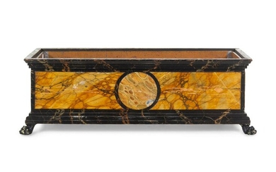 A Continental Faux Marble Painted Jardiniere