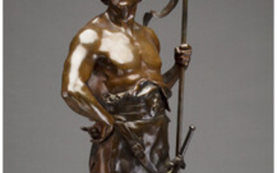 A French Bronze Sculpture after Émile-Louis Picault: Patria (19th century)