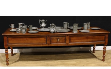 A French Provincial walnut and cherry servants' quarters foo...