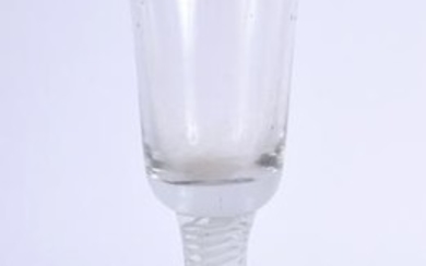 A GEORGE III SPIRALLY TWISTED GLASS. 16.5 cm high.