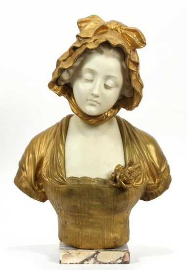 A. GORY, FRENCH MARBLE & BRONZE D
