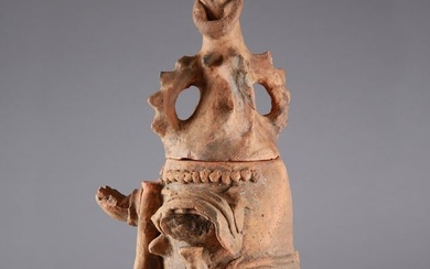 A Koma-Bulsa figurative Vessel with Lid, "kronkronbua"