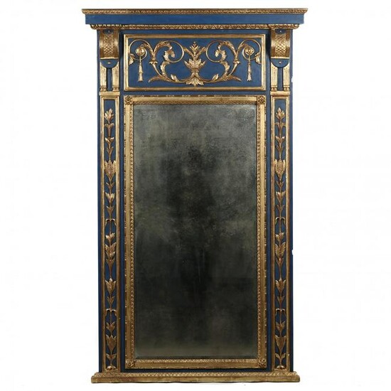 A Large Italianate Neoclassical Style Painted and Gilt