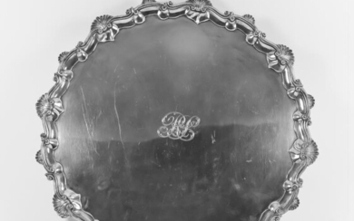 A Late Victorian Large Silver Circular Salver, by Charles...