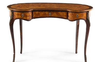 A Louis XV Style Parquetry Writing Table