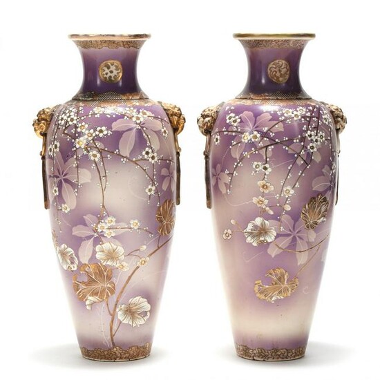 A Pair of Japanese Satsuma Floor Vases
