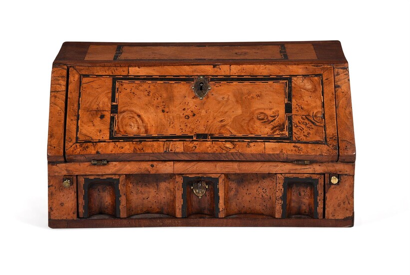 A QUEEN ANNE CHESTNUT AND INLAID DESKTOP BUREAU, EARLY 18TH CENTURY