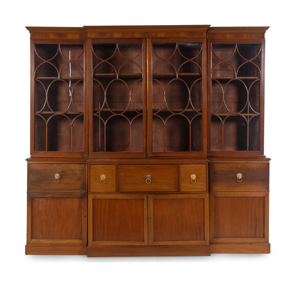 A Regency Mahogany Secretary Bookcase