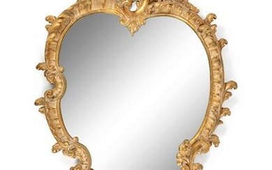 A Rococo Style Giltwood Mirror