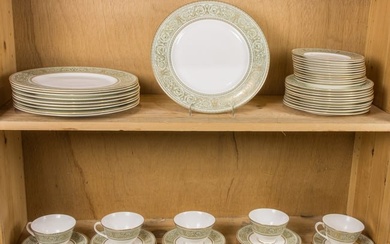 A Royal Doulton porcelain dinner service in the English Renaissance pattern