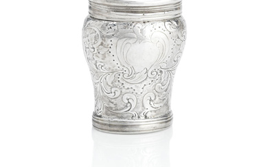 A Scottish silver vase-shaped snuff mull Mid 18th century Struck...