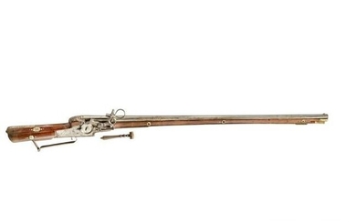 A South German bone-inlaid wheel-lock rifle, dated 1656