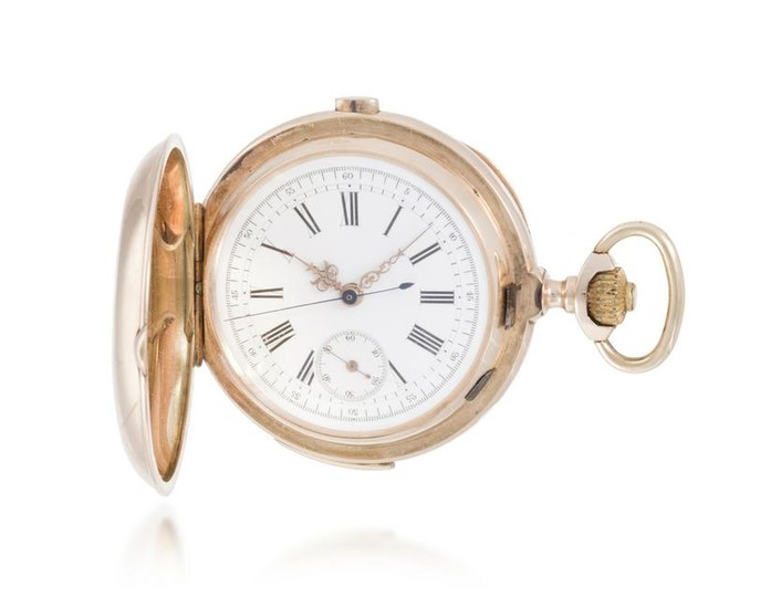 A Swiss chronograph/repeating pocket watch