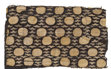 A Timurid or early Ottoman silk and metal-thread brocade panel...