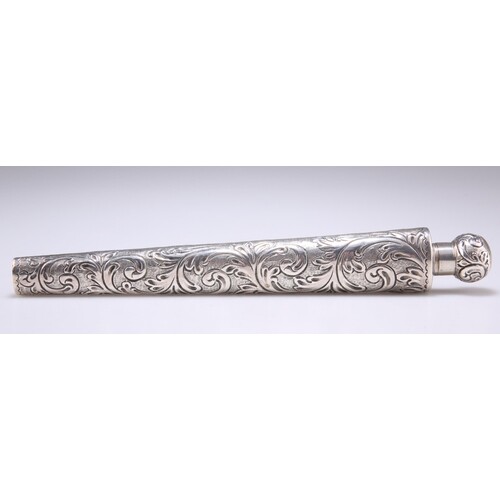 A VICTORIAN SILVER SCENT FLASK, by Stuart Clifford, London 1...