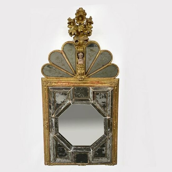 A Venetian Rococo Giltwood Pier Mirror