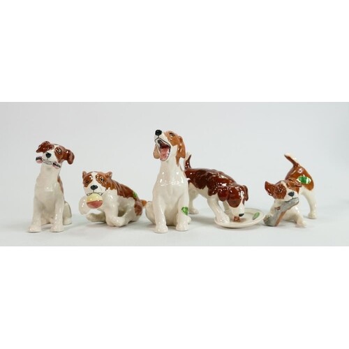 A collection of Beswick character dogs (5)