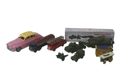 A collection of die-cast toys, including a Dinky Supertoys 6...