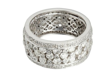 A diamond set eternity ring