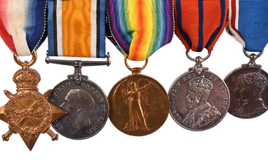 A group of five medals to Corporal (later Police Sergeant) John Darroch