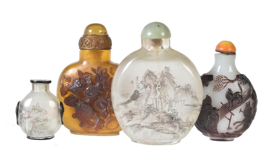 Y A group of four Chinese snuff bottles
