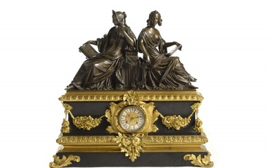 A large mantel clock by Raingo Frères à Paris