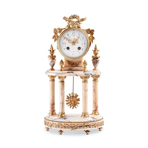A late 19th / early 20th century French Louis XVI style marb...