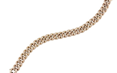 A late nineteenth century gold curb link...