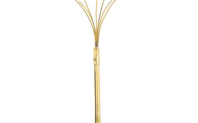 A mid 20th century 9ct gold cocktail stirrer.