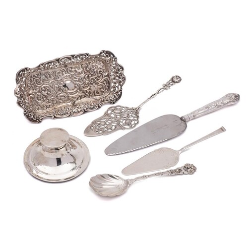 A mixed selection of silver wares, various makers and dates:...