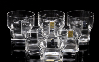A set of 6 whiskey glasses, “Mapan”, Sergio Asti for Arnolfo di Cambio.