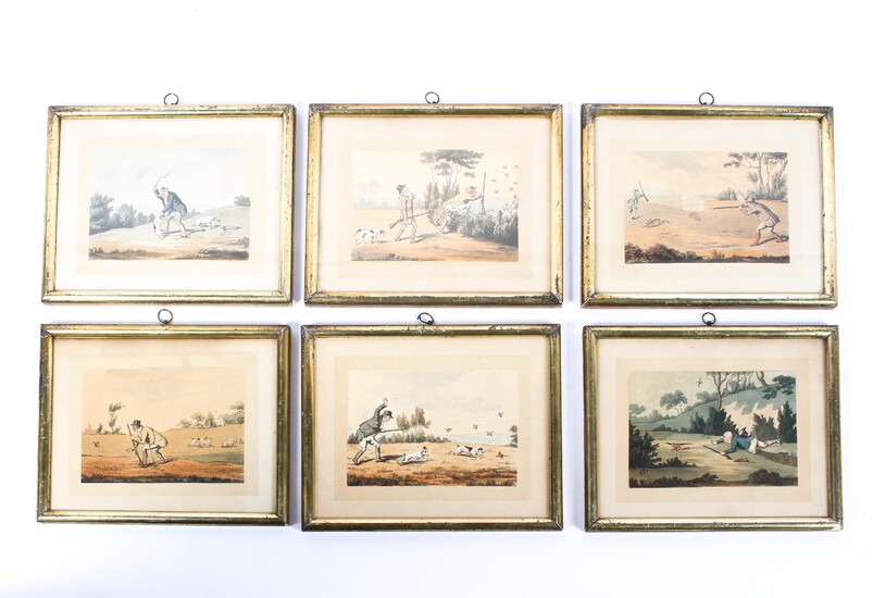 A set of six Victorian sporting prints