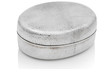 A silver sweets box and cover