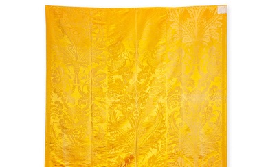 A yellow damask curtain 19th century, Italian