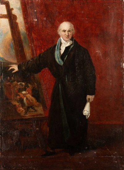 AFTER SIR THOMAS LAWRENCE (1769-1830) PORTRAIT OF BENJAMIN WEST P.R.A (1738-1820)