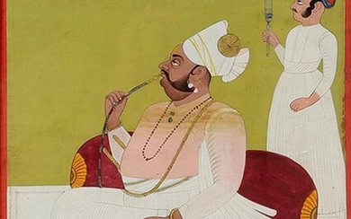 AN INDIAN MINIATURE PAINTING, 18TH CEN.