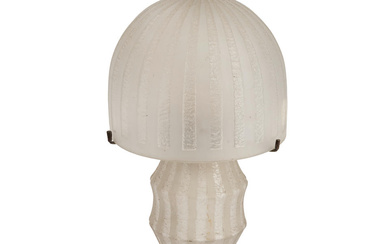 ART DECO ACID-ETCHED TABLE LAMP ATTRIBUTED TO DAUM, France, c....