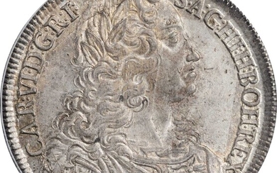 AUSTRIA. Taler, 1737. Prague Mint. Charles VI. PCGS MS-64 Gold Shield.