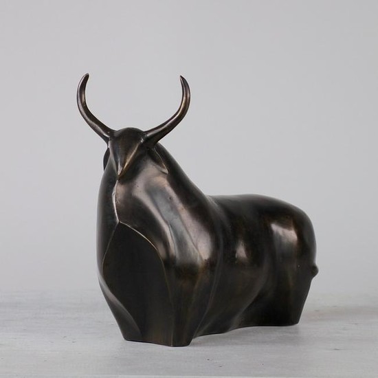 Abstract Sculpture of a Buffalo