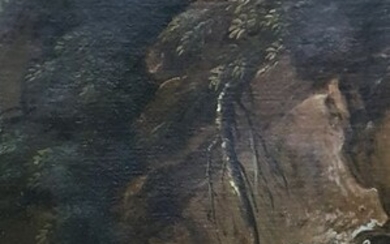 Alessandro Magnasco (1667-1749) (Attrib. a) - Paesaggio con figura