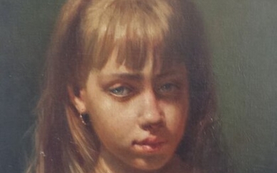 Alexei Alexeievich Harlamoff - Study of a Young Russian Girl